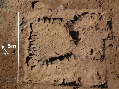 Figure 5. Excavated stone structure from Site FC.